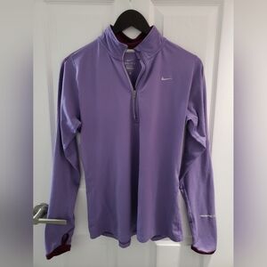 Nike M Dri-fit Running Zip Sweater W Thumb Holes Medium